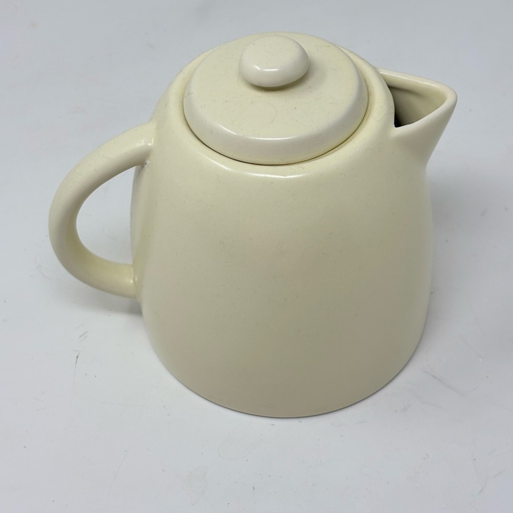 STARBUCKS Coffee 2012 Yellow Ceramic Decorative 6" Teapot 25 Fluid Ounces